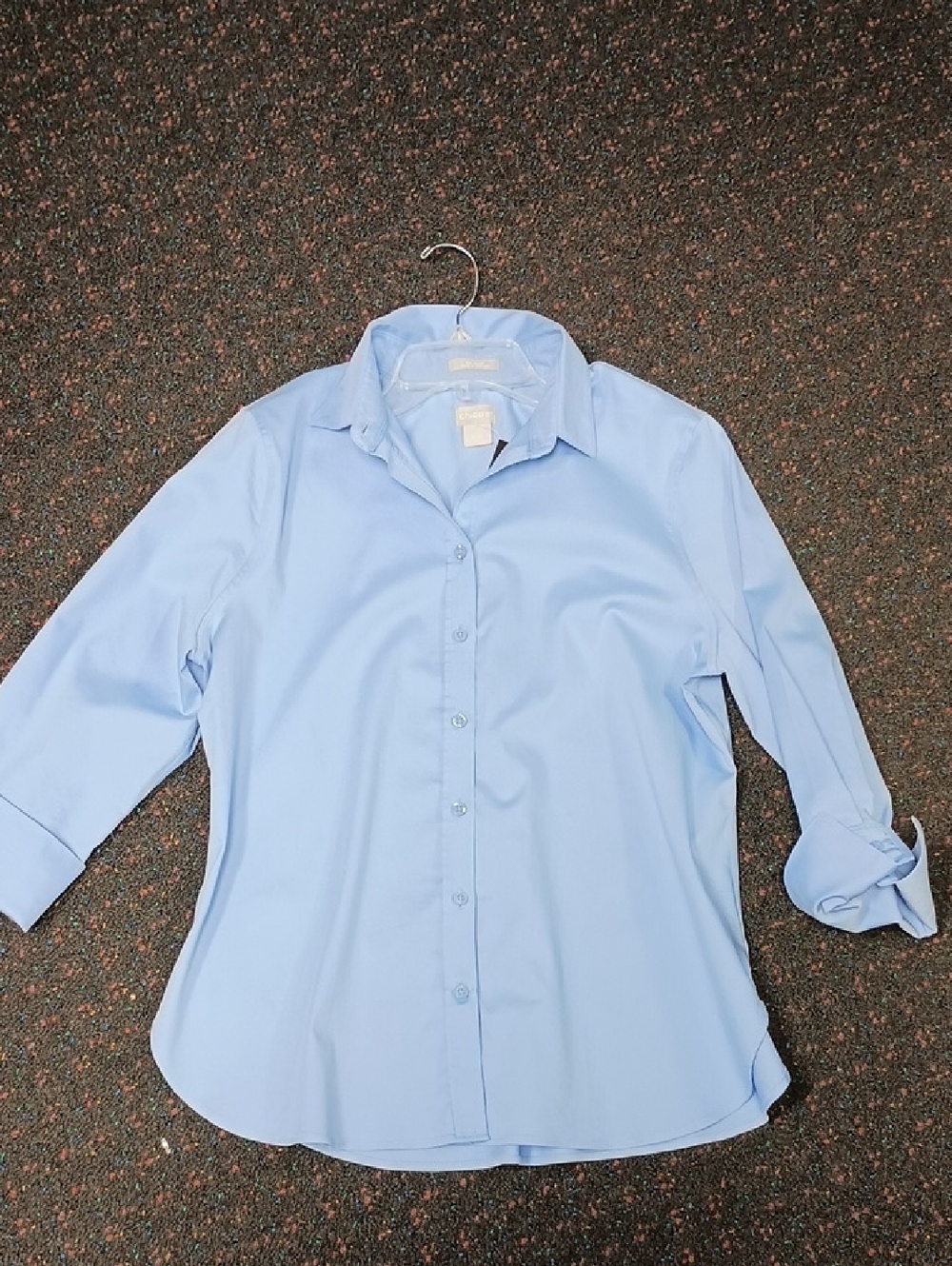 Chico's Light Blue Button-Down Blouse